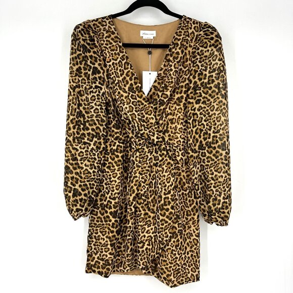 NWT Lovers + Friends Ajax Mini Dress Cheetah Leopard Print XS - Picture 3 of 11